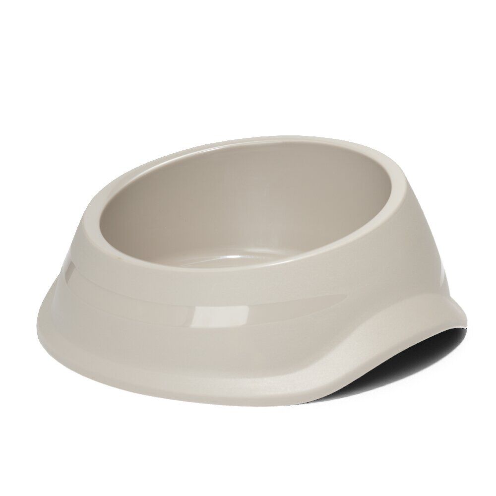 Gamelle ronde antidérapante pour chien plastique gris Ø29,5xH.12cm