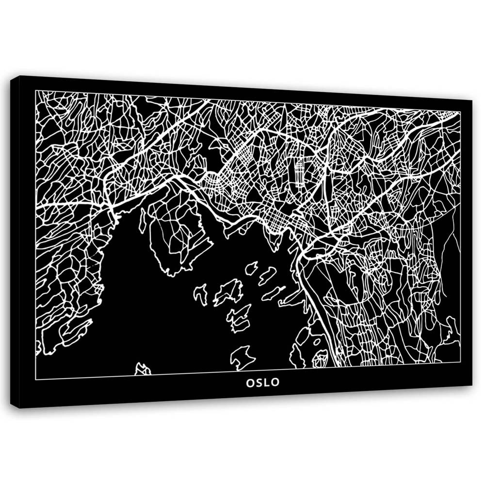 Feeby Obraz na płótnie Oslo plan miasta 60x40