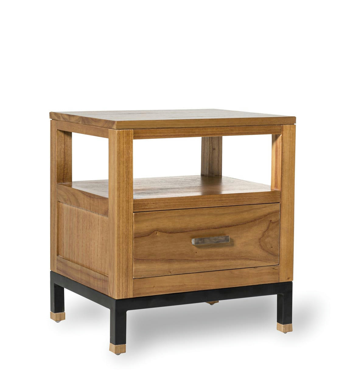 MADHU - Table de chevet en bois marron L 50 cm