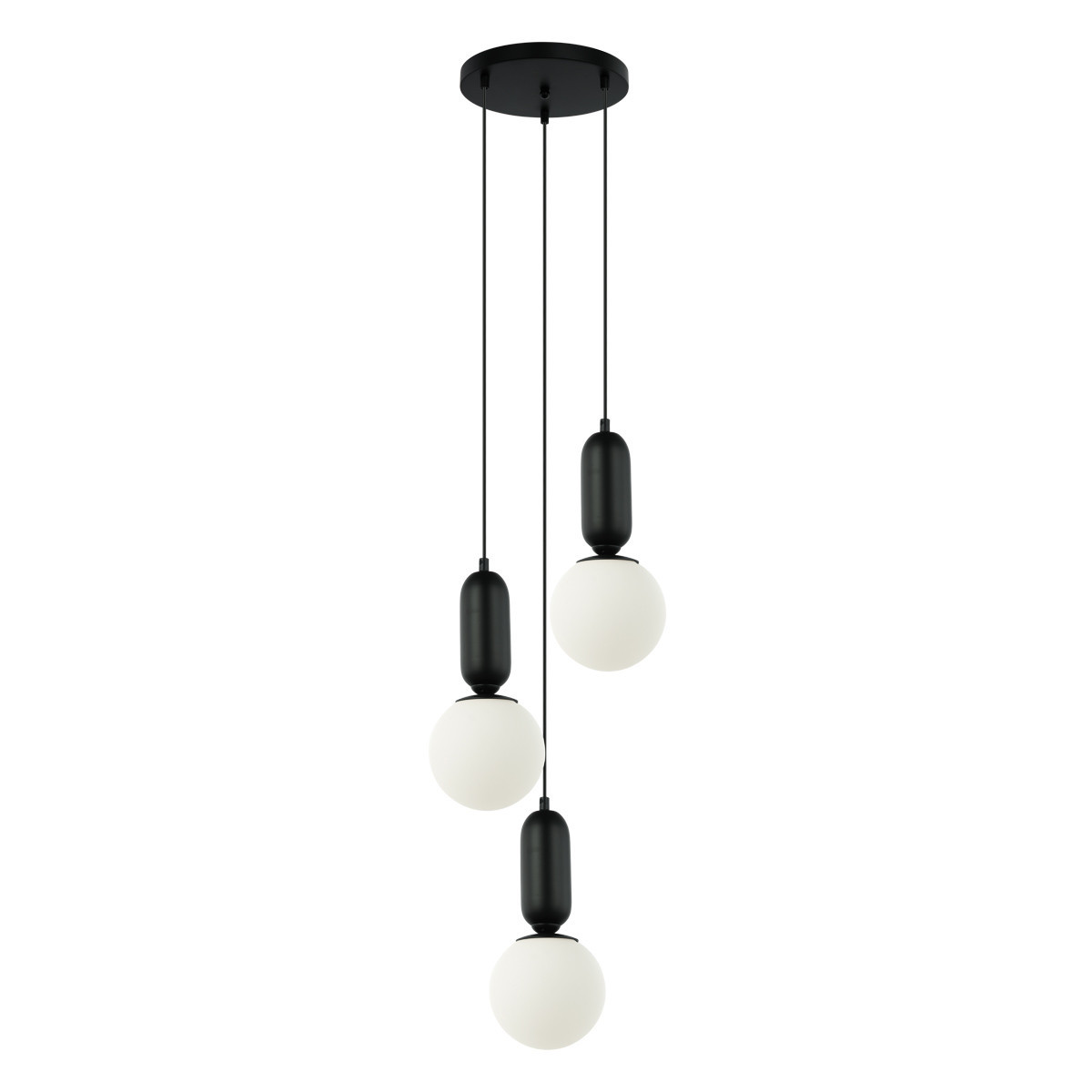 Lampa wisząca czarno-biała ALDEVA 3xE27x40W wym: 127x40x40 cm Italux