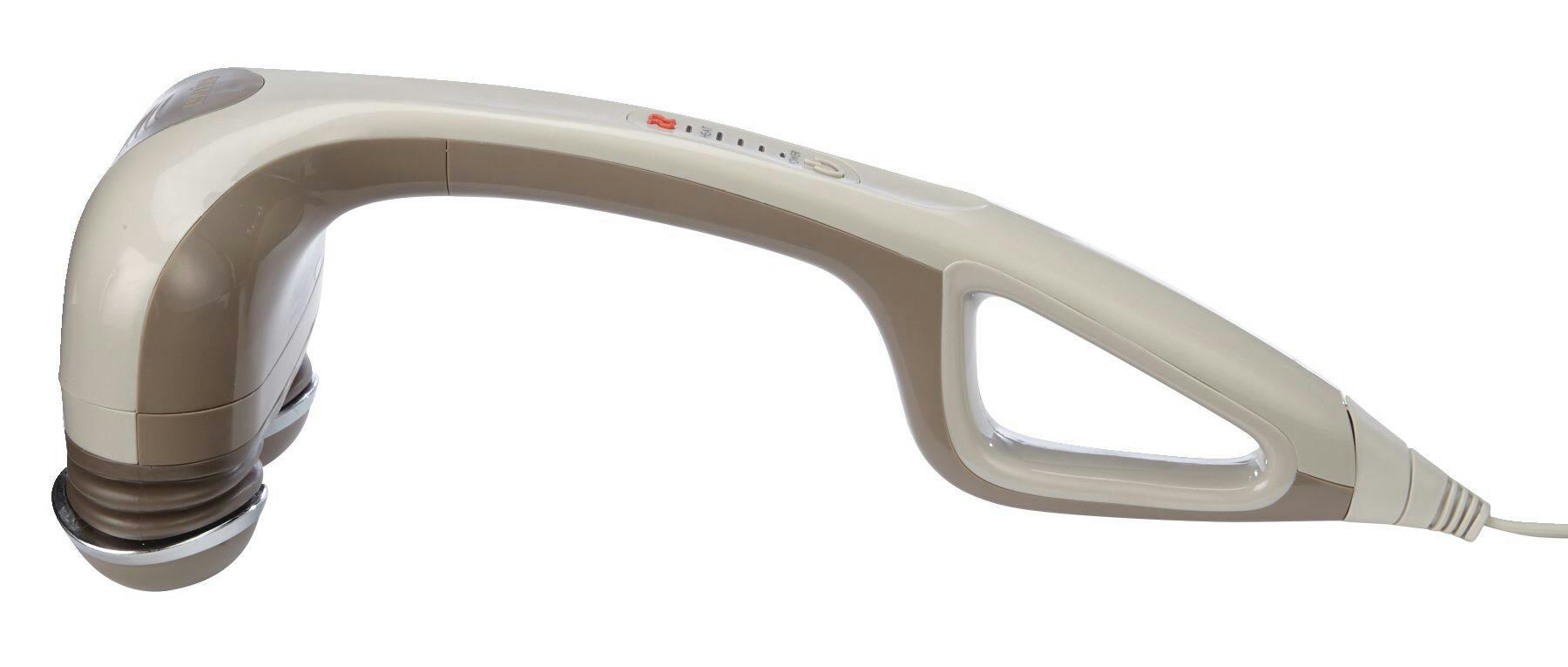 HoMedics Electric Handheld Percussion Action Muscle Massager with Heat & Dual Pivoting Heads