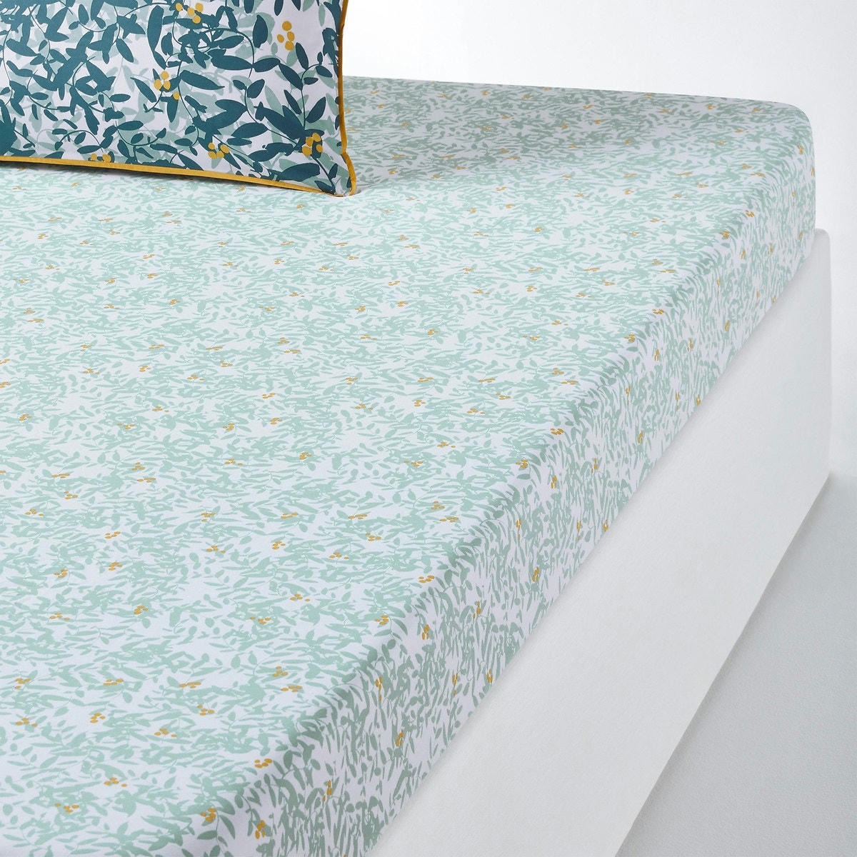 Drap housse percale de coton, Foliage