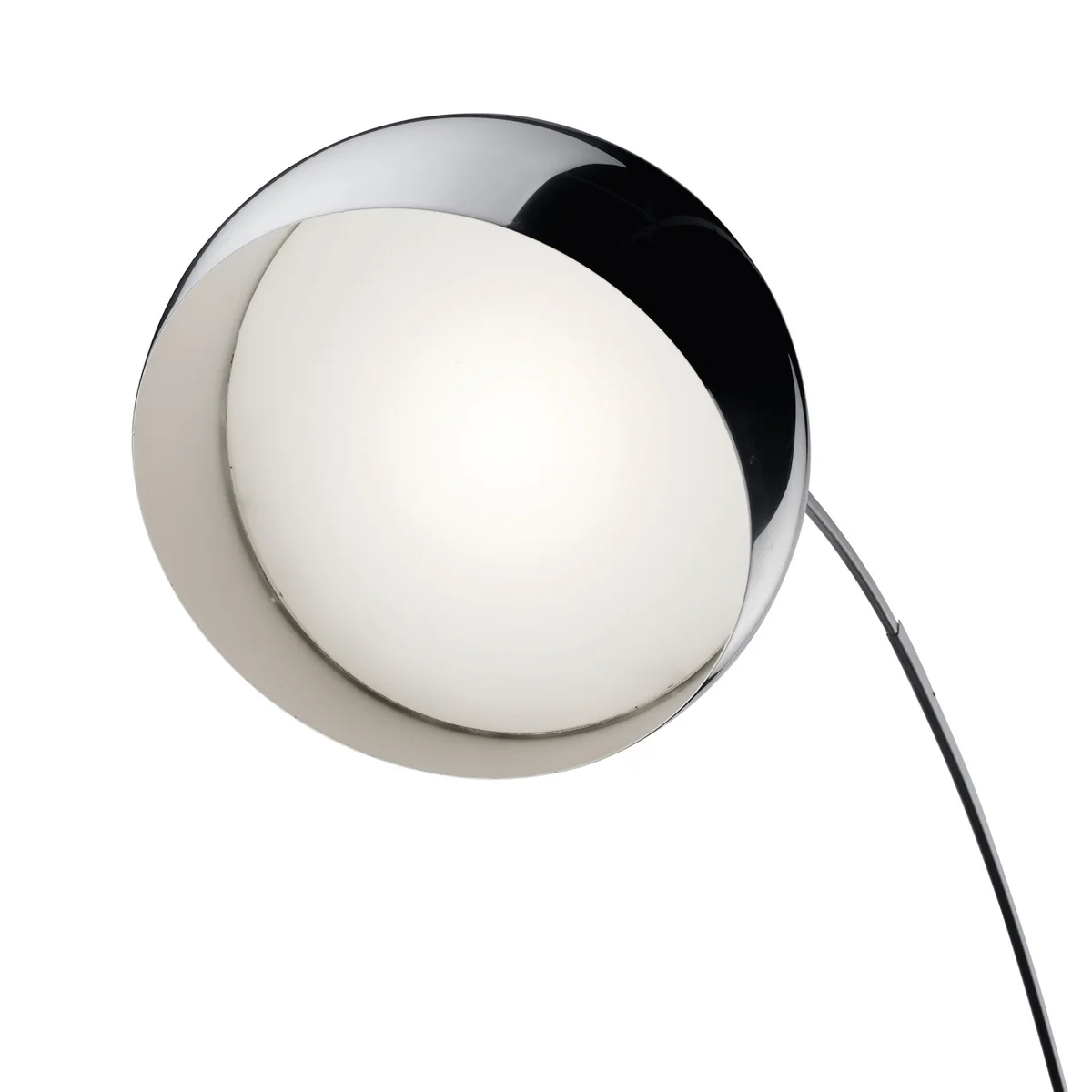 Flos - Arco LED-Stehleuchte, Edelstahl / Marmor weiß