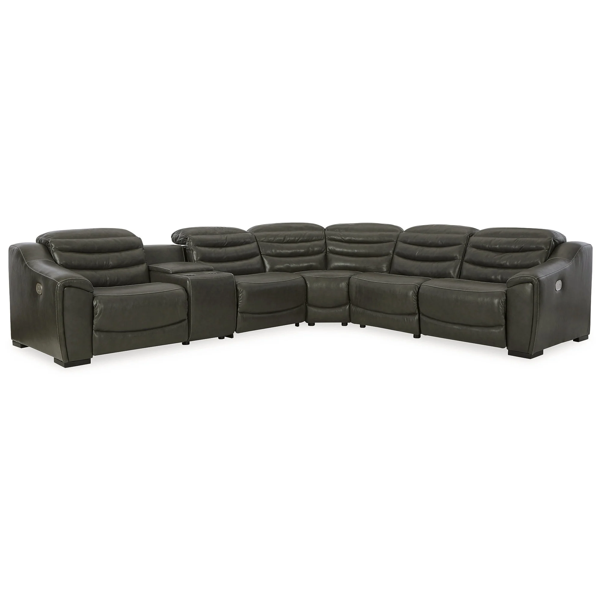 Signature Design by Ashley Center Line 6-Piece Power Reclining Sectional - 138.25W x 120.5D x 35H