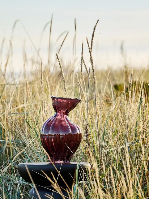 Vase VILMER Ø19xH30cm aubergine