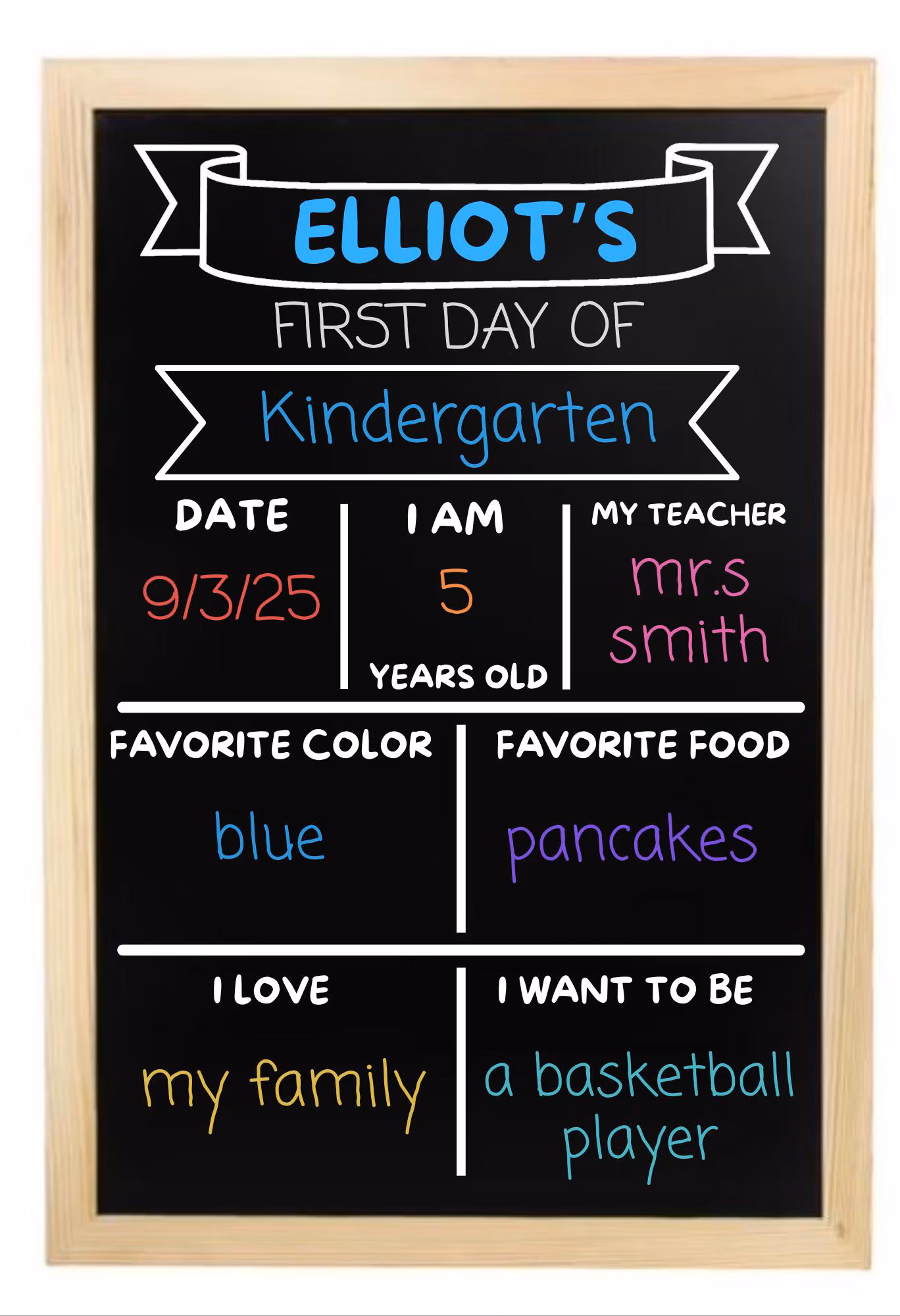 First Day of School Chalkboard Sign, first day chalkboard, school chalkboard, first day of kindergarten, first day of school sign, First day