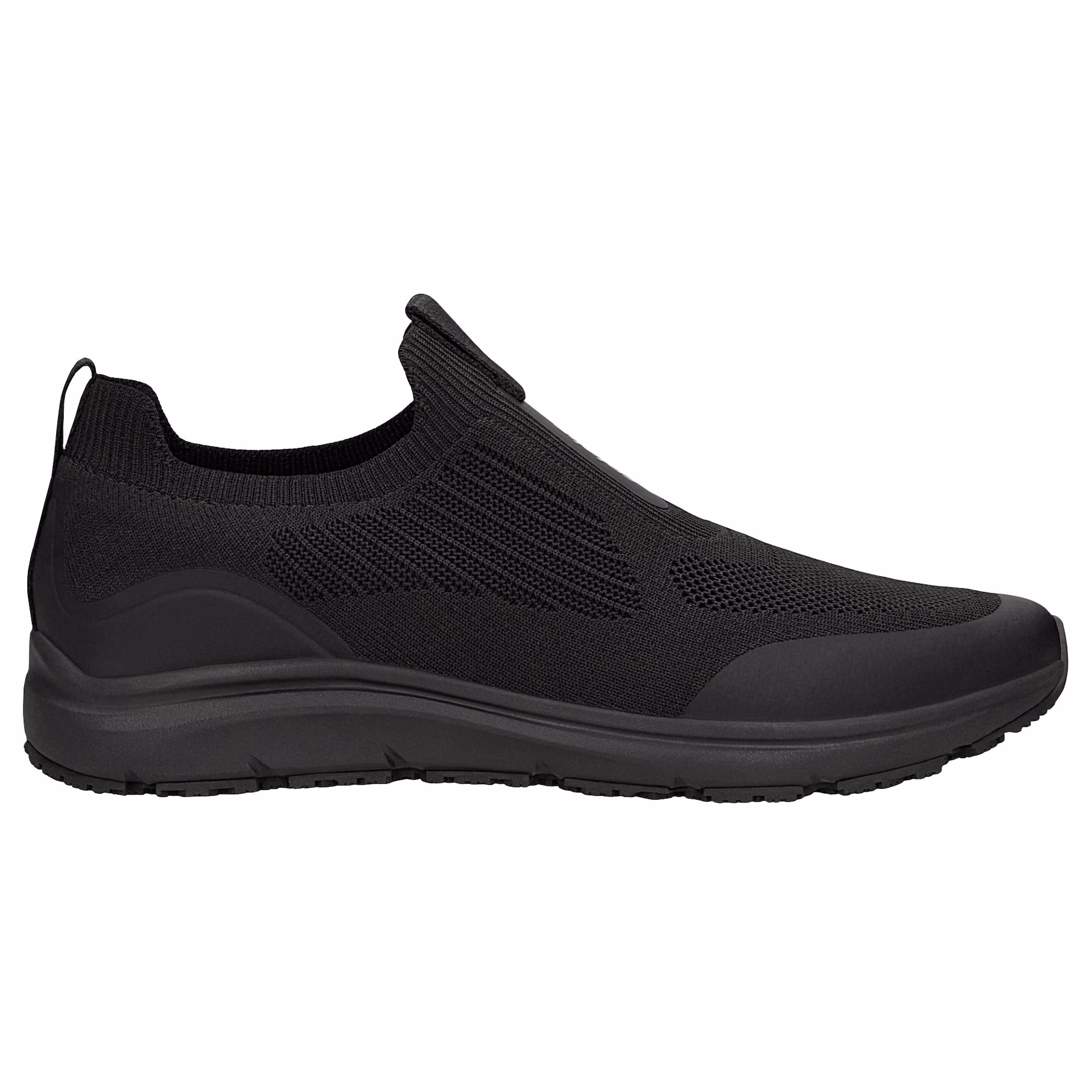 RELAKS Czarne wsuwane sneakersy siateczkowe
