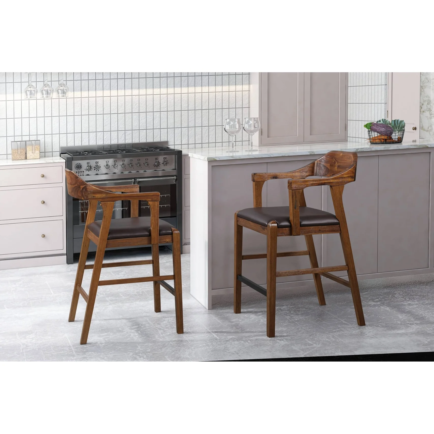 Rasmus Wood Counter or Bar Stool