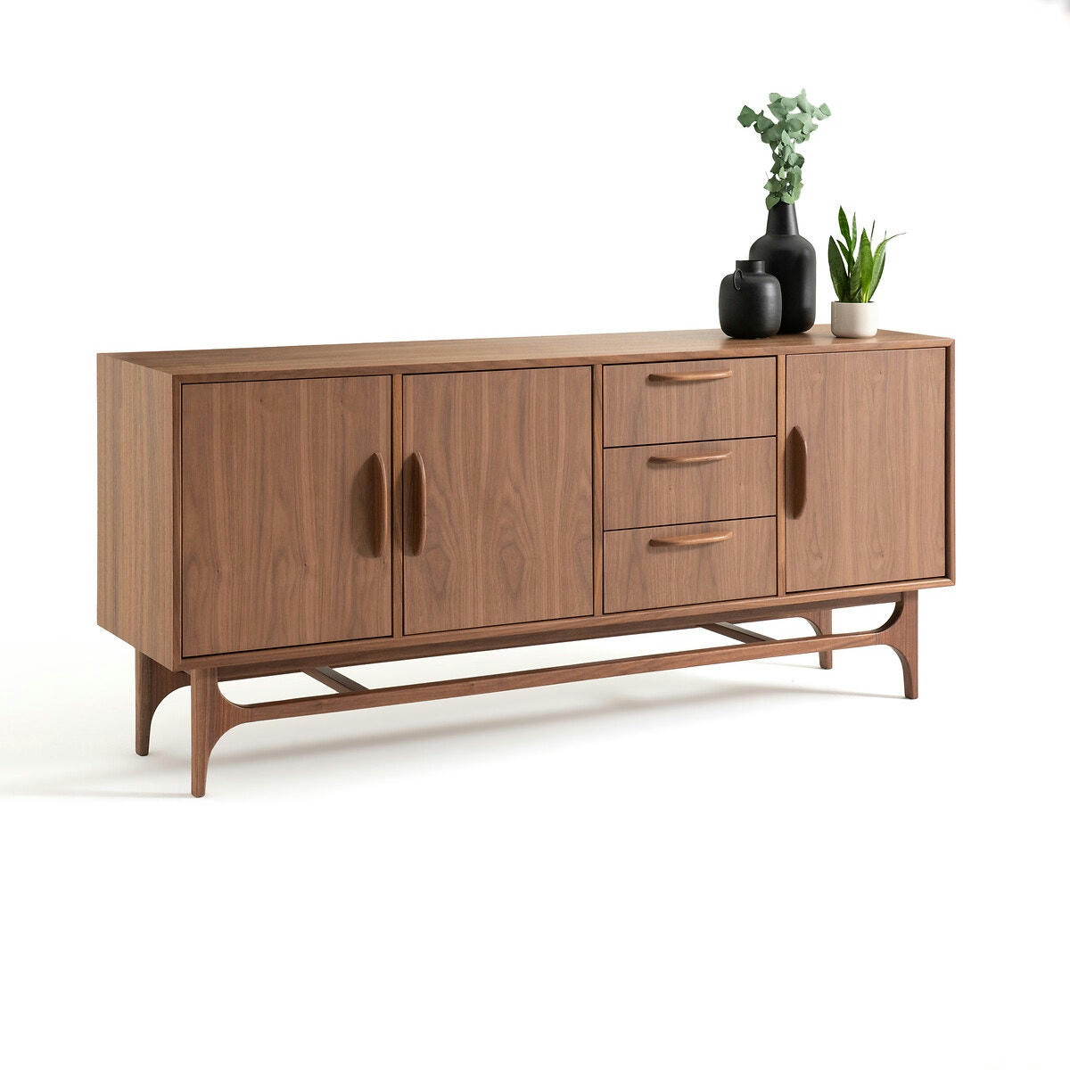 Buffet enfilade plaqué noyer, Larsen