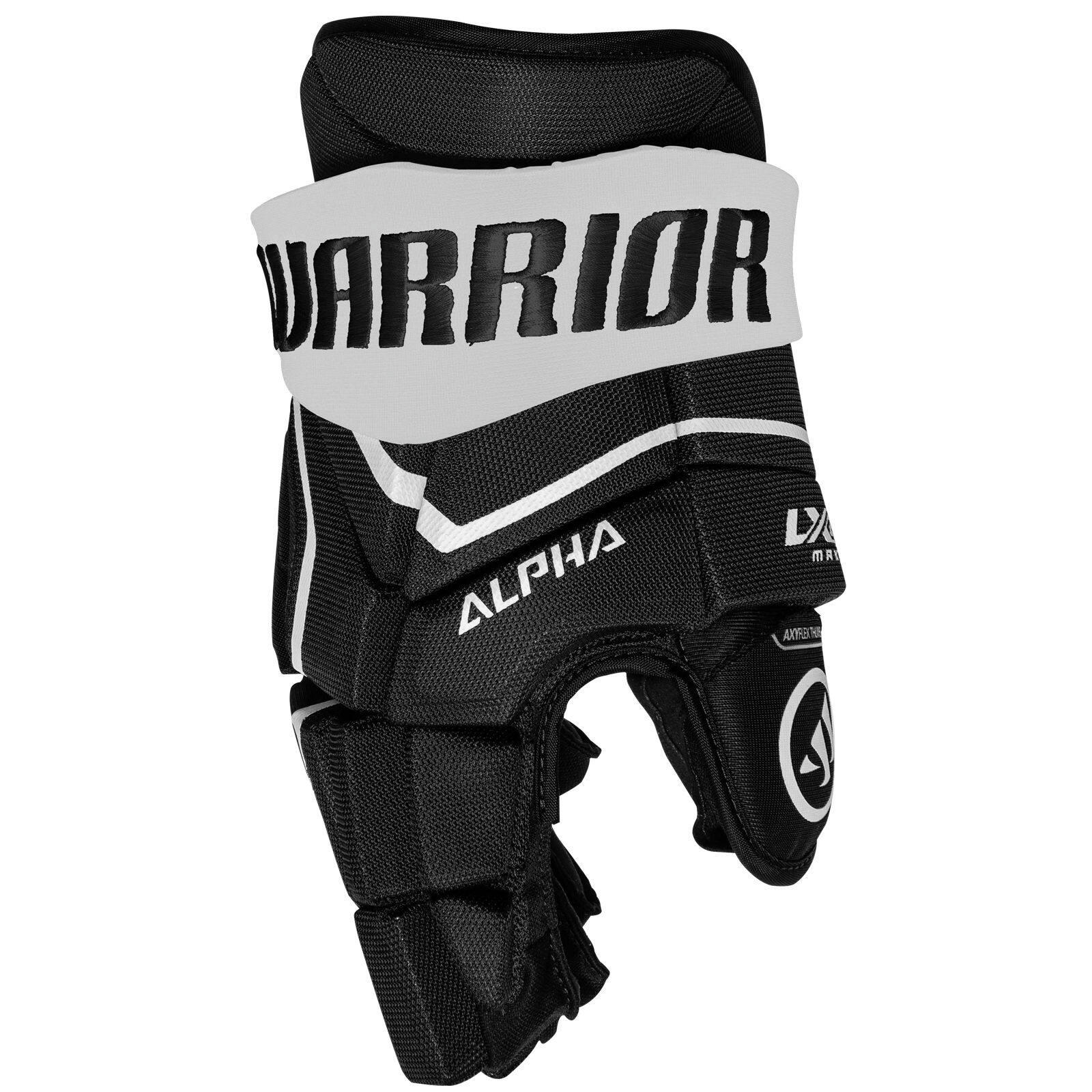 Warrior Alpha LX2 Max Hockey Gloves, Senior, Black/White, Assorted Sizes