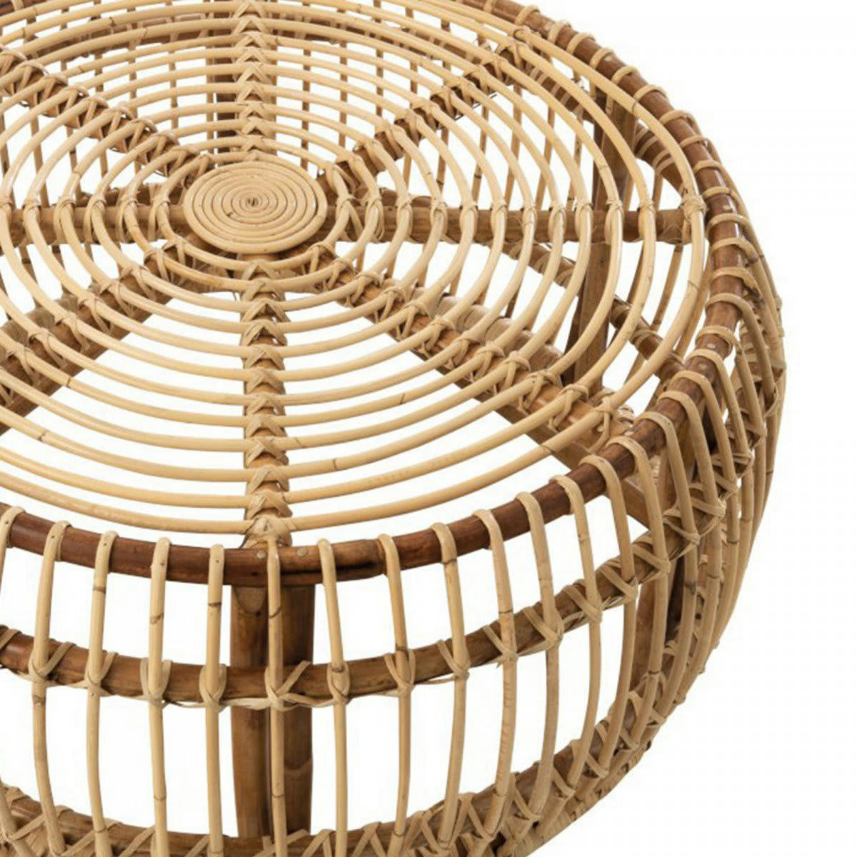 CILO - Table basse ronde extérieur en rotin