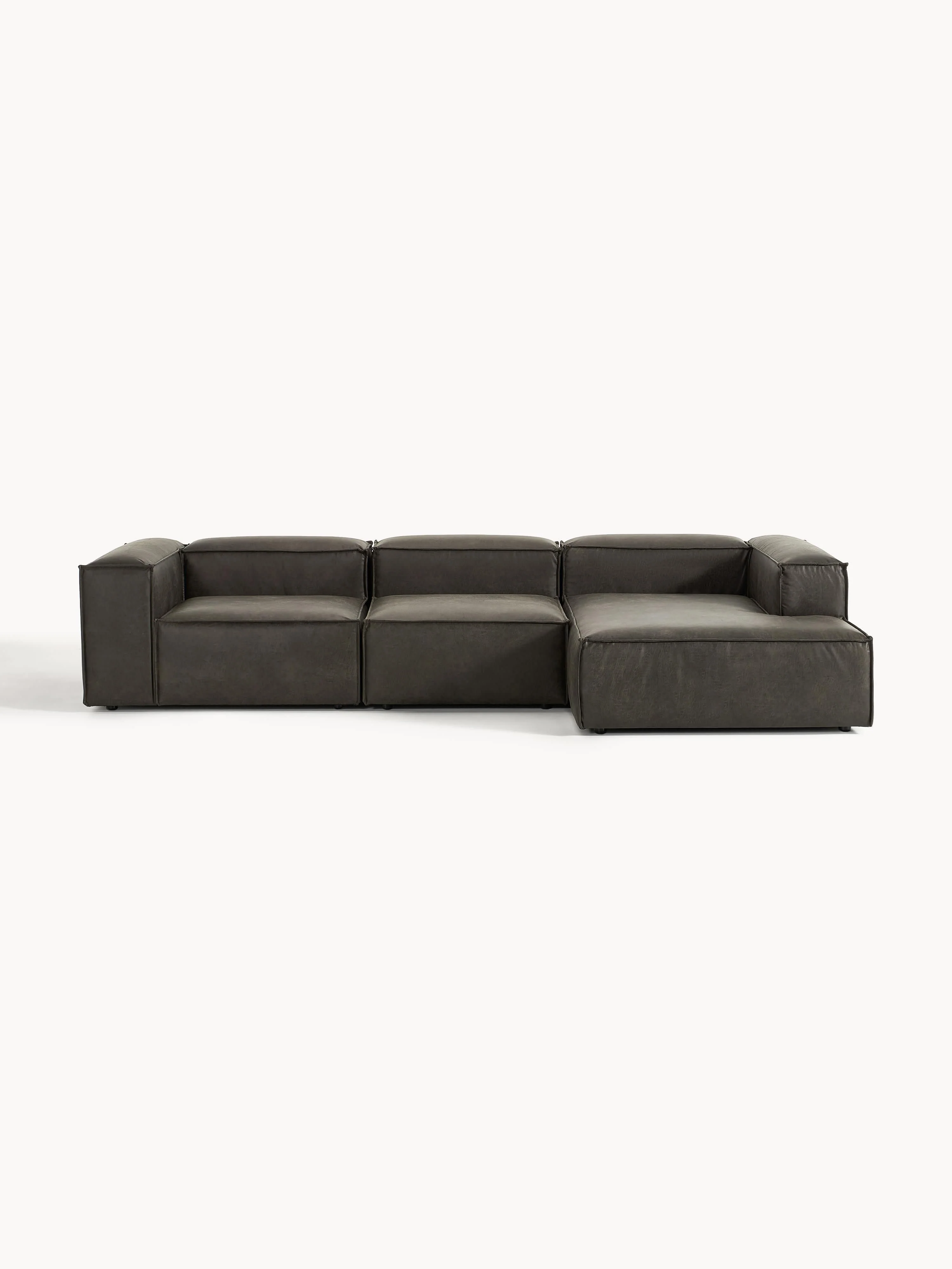 Modulares Ecksofa Lennon (4-Sitzer) aus recyceltem Leder