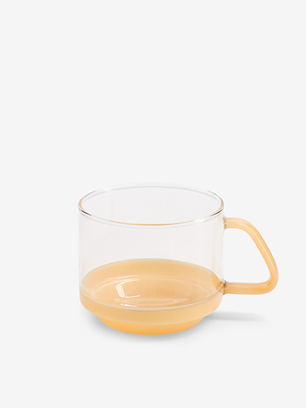 Set 2 tasses milky jaune borosilicate jaune