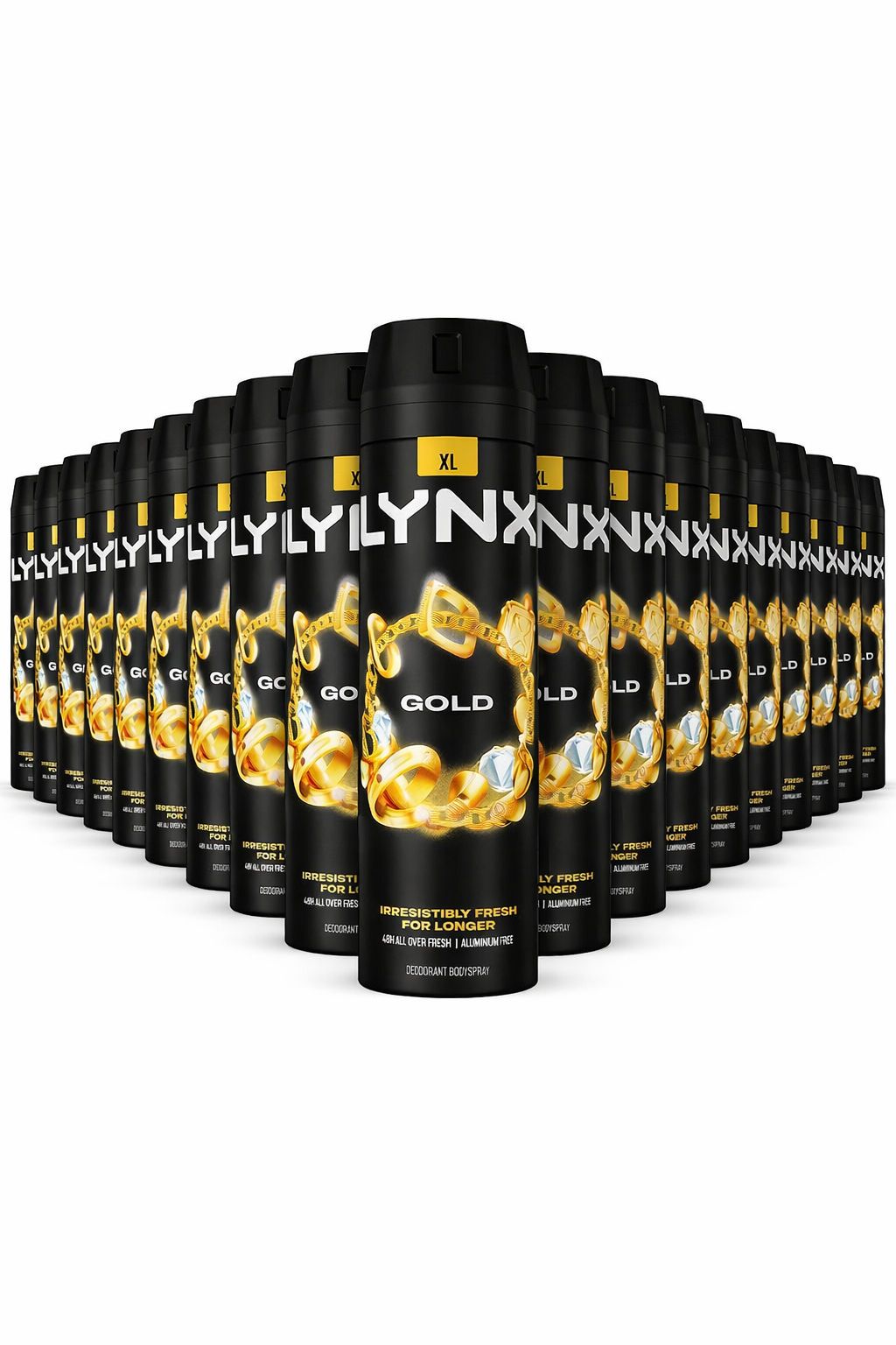 Lynx Gold Body Spray XL 48-Hour HD Fragrance Deodorant, 200ml, 30 Pack
