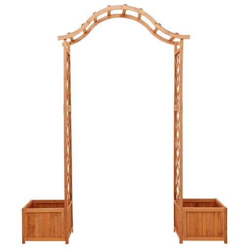NNEVL Garden Pergola with Planter Solid Firwood