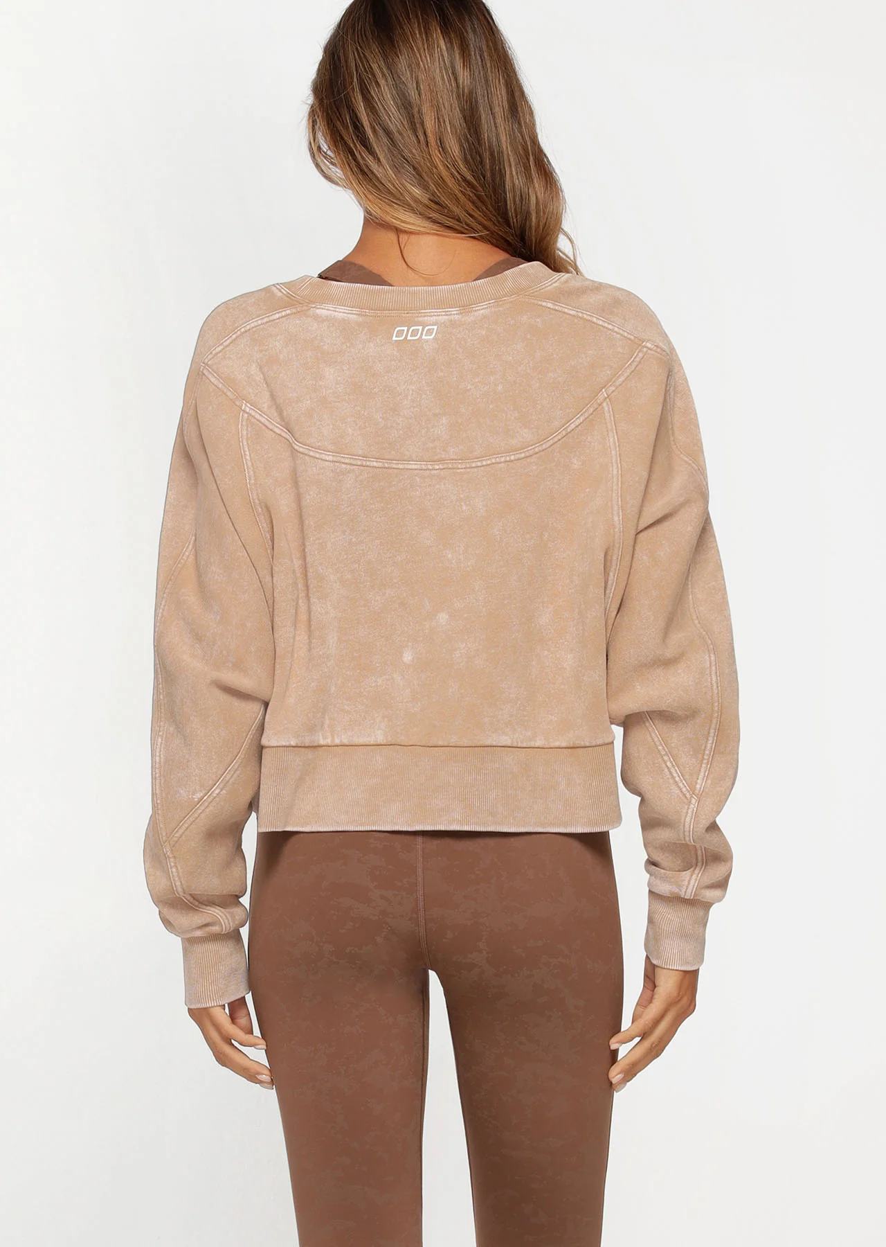 Vintage Wash Batwing Crop Jumper