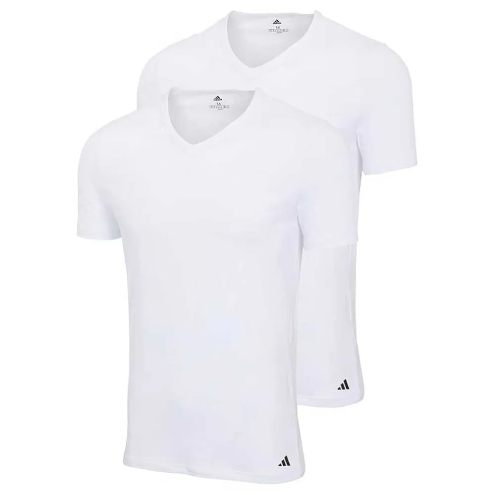 adidas Active Flex Cotton short sleeve V neck base layer 2 units
