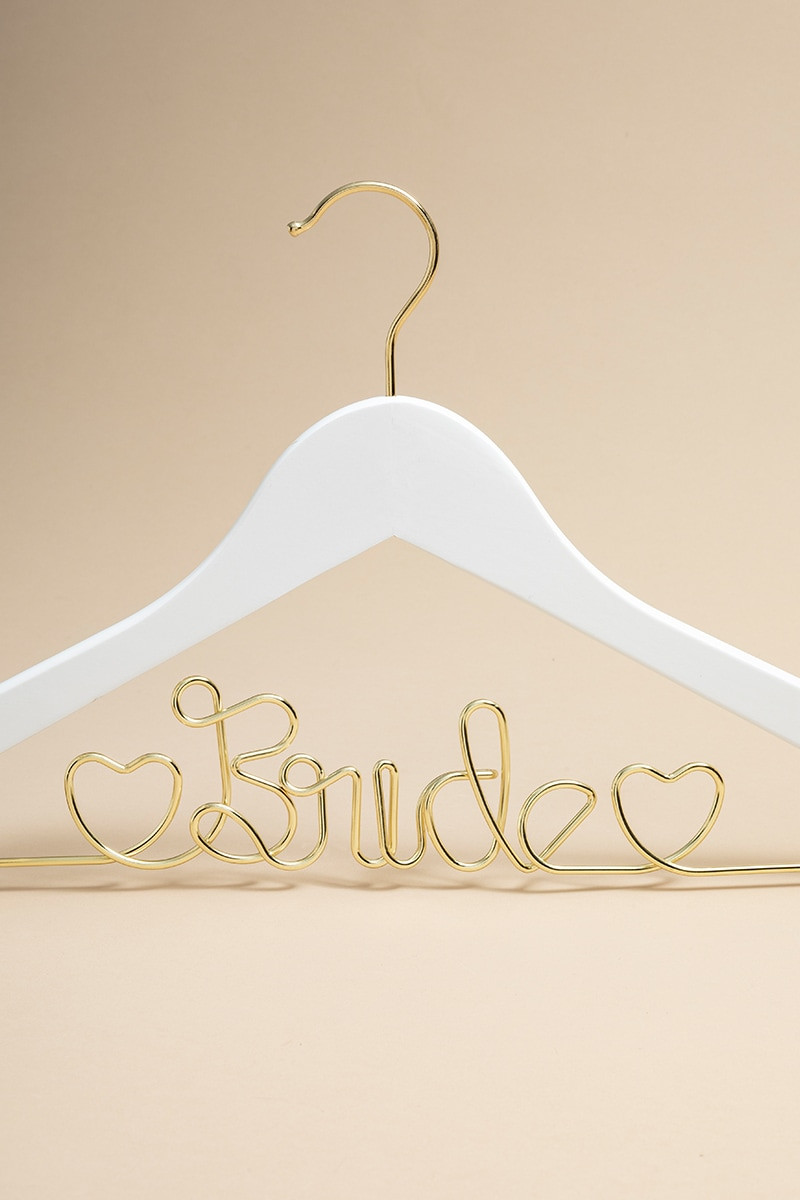 Golden Bride Clothes Hanger
