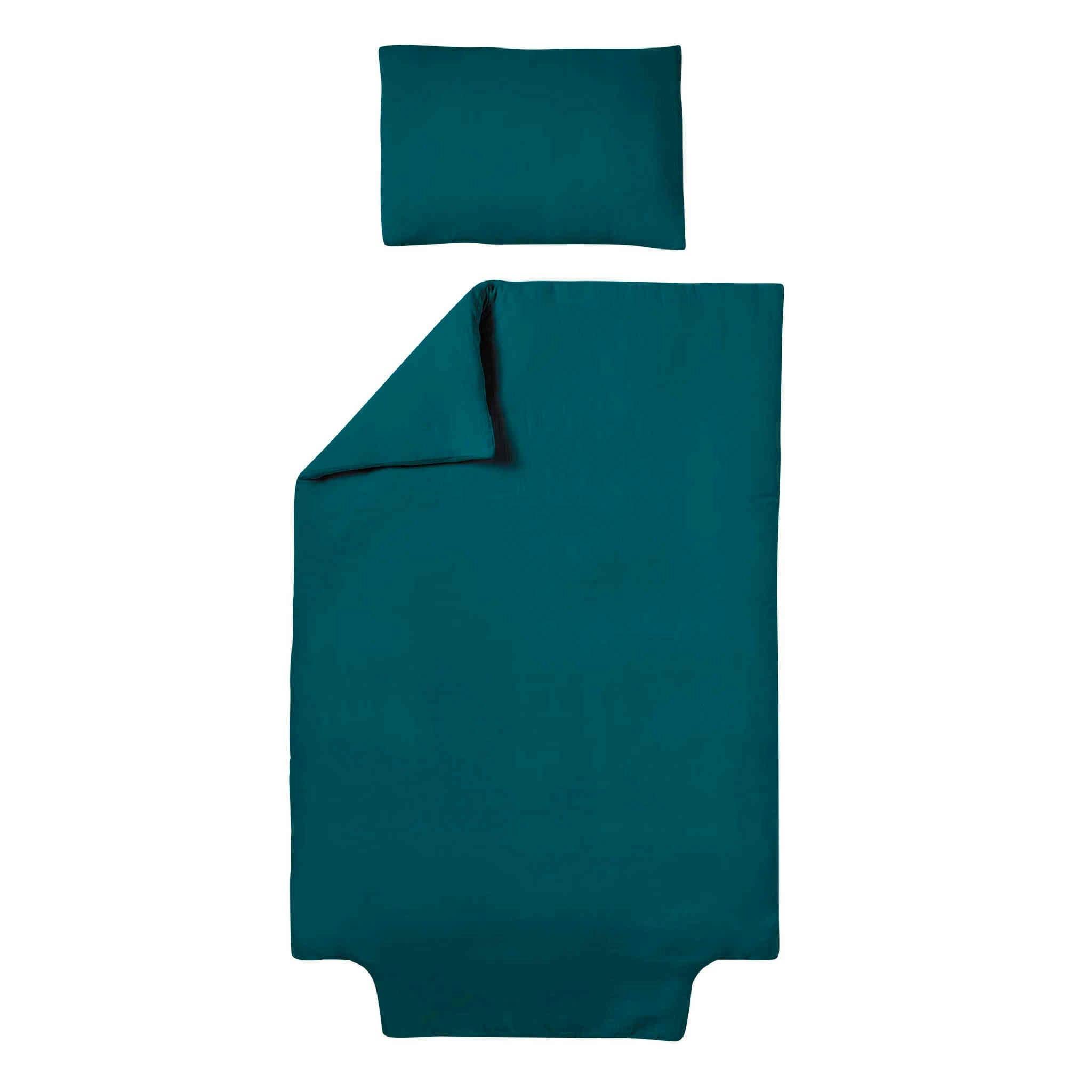 - Parure de lit double gaze de coton bio vert 100x140 (bébé)