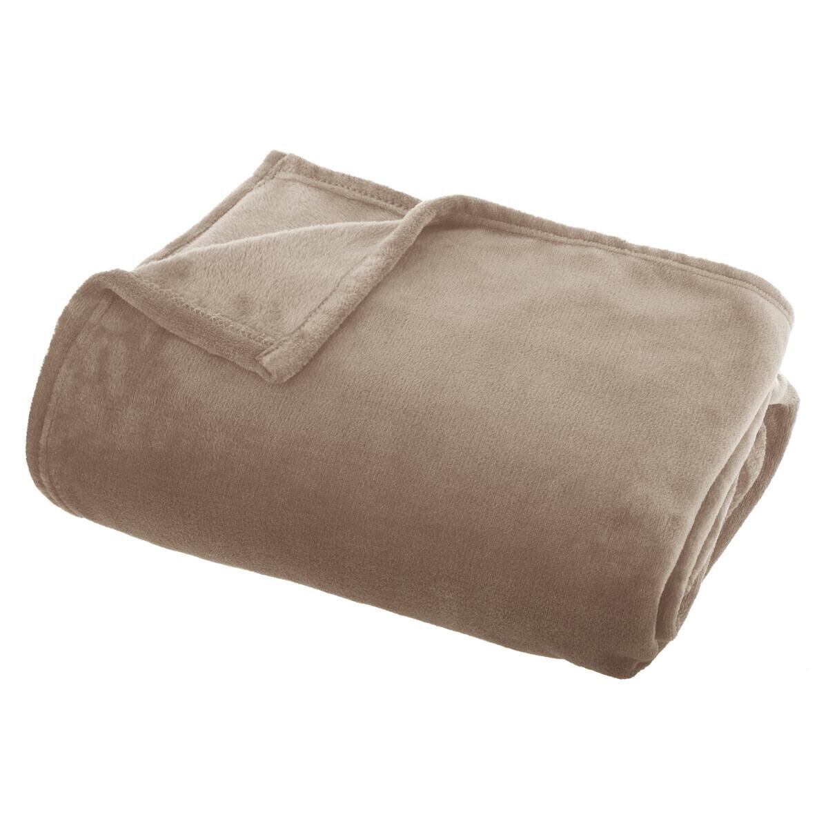 Flannel plaid Beige, 125x150 cm
