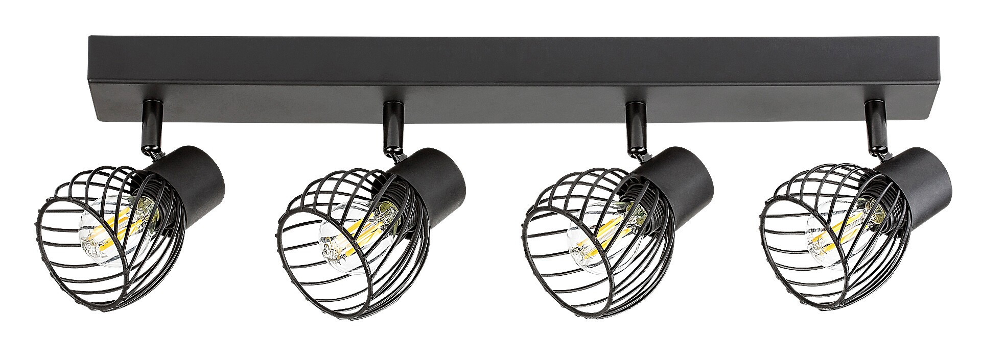 Reflektor sufitowy czarny Aberama 4xE14x15W wym:15x54,5x8,5cm Rabalux