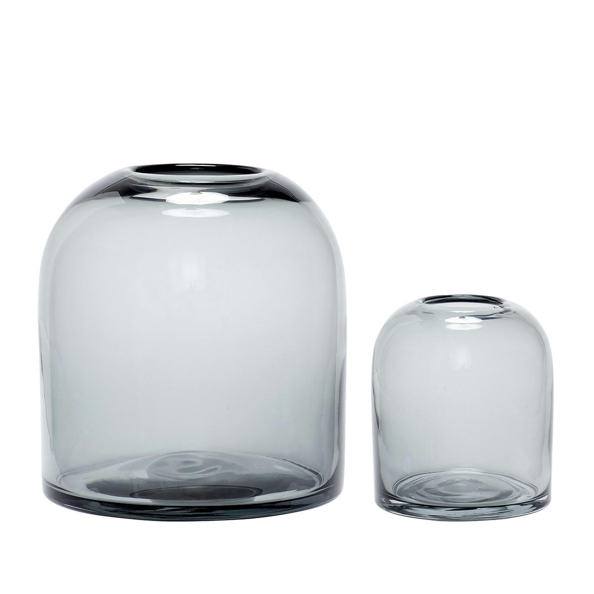 DOME - Vase en verre fumé (x2)
