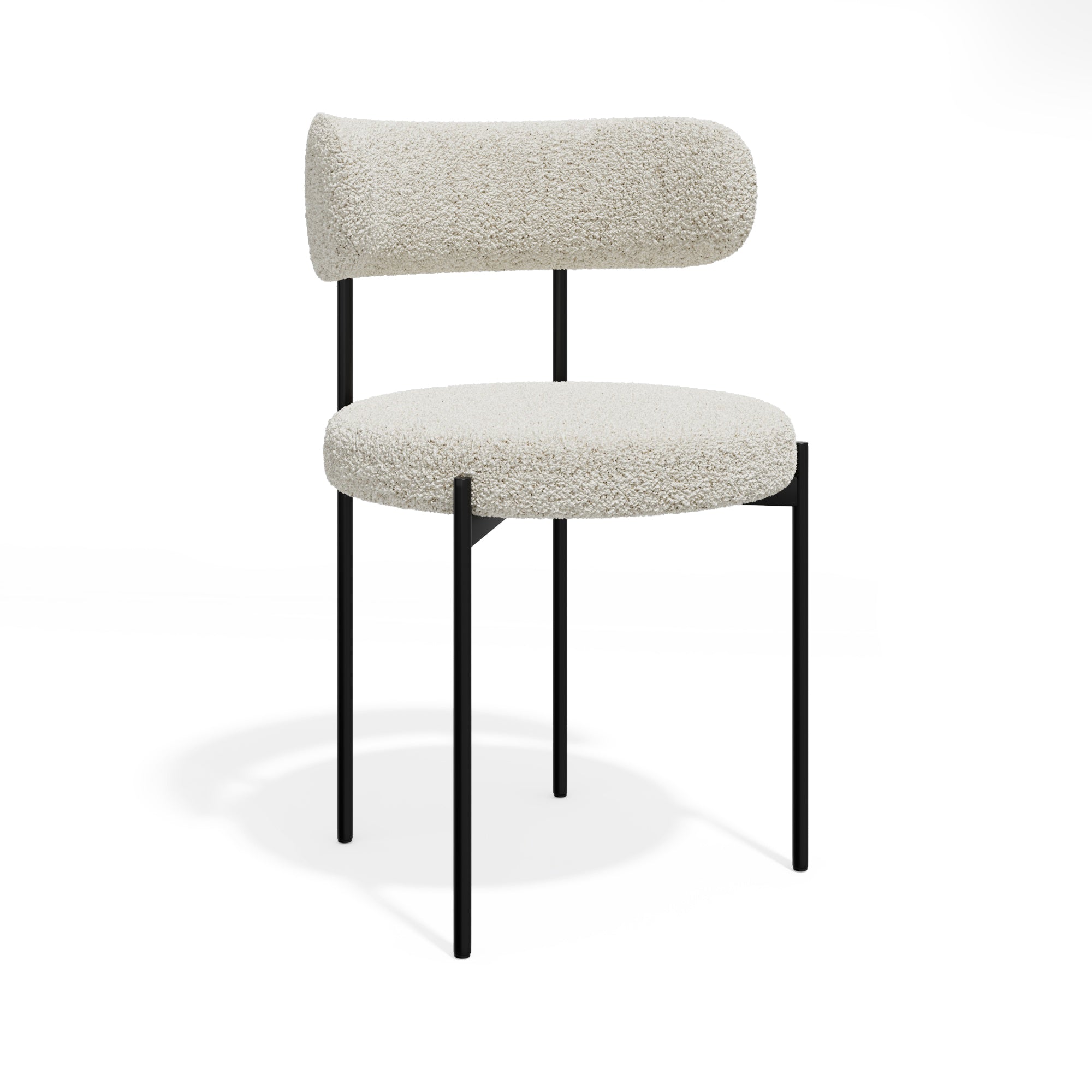 Premium Interiors - Set van 2 stoelen MUSE - krul crème 52cm