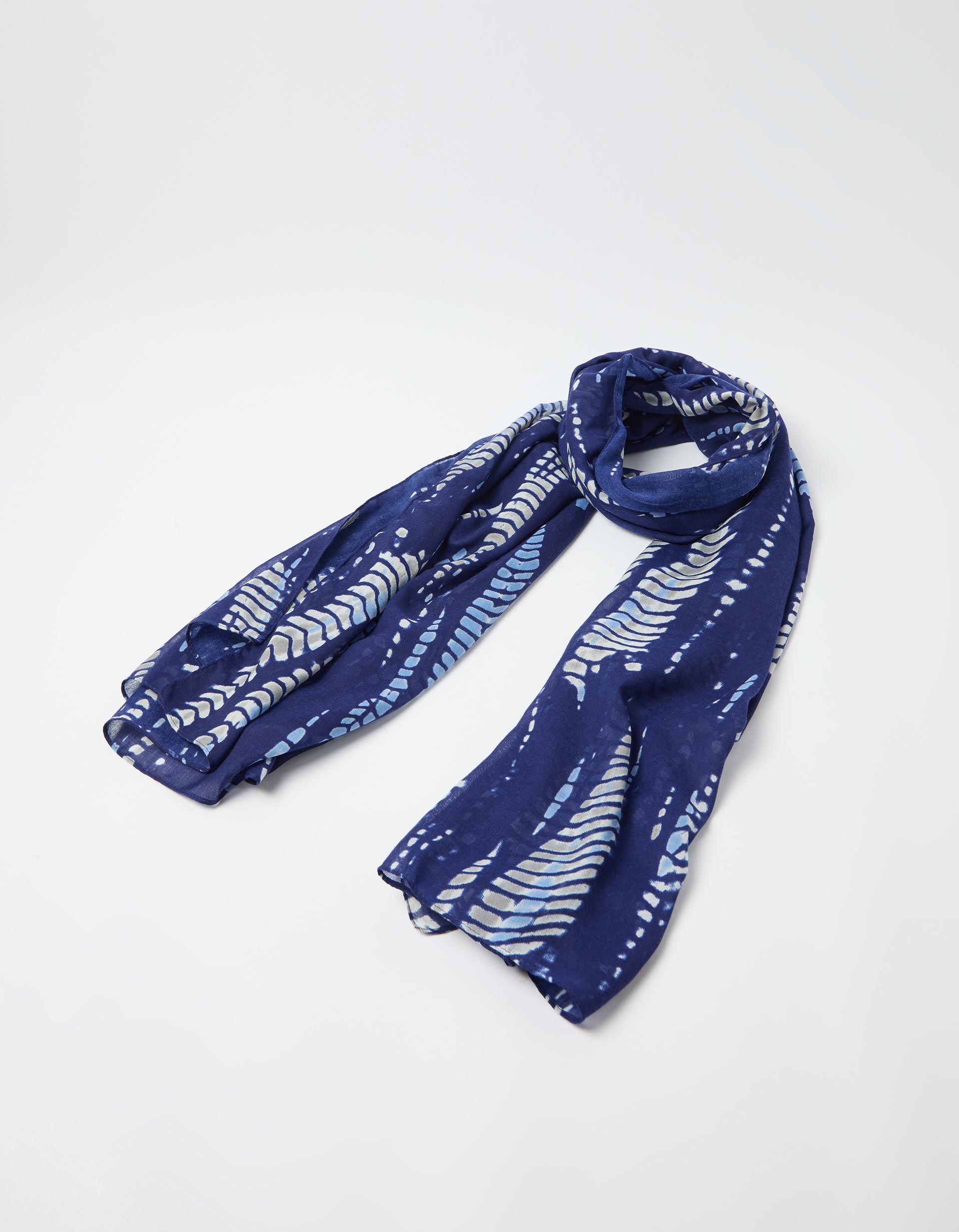 Cachecol Estampado, Mulher, Azul