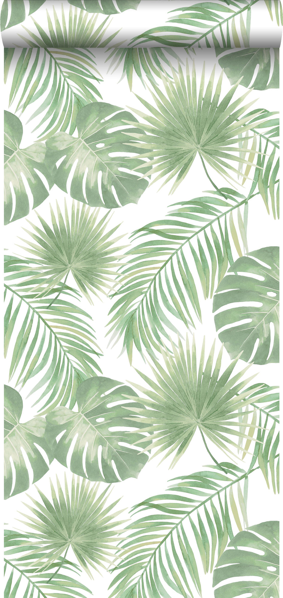 Walls4You behang tropische bladeren lichtgroen - 53 cm x 10.05 m - 935310
