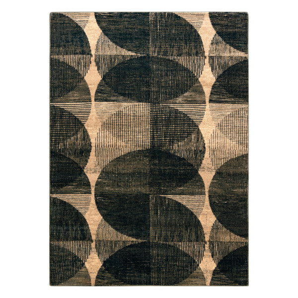 Dywan wełniany OMEGA FADO geometryczny jadeit zielony 170x235 cm