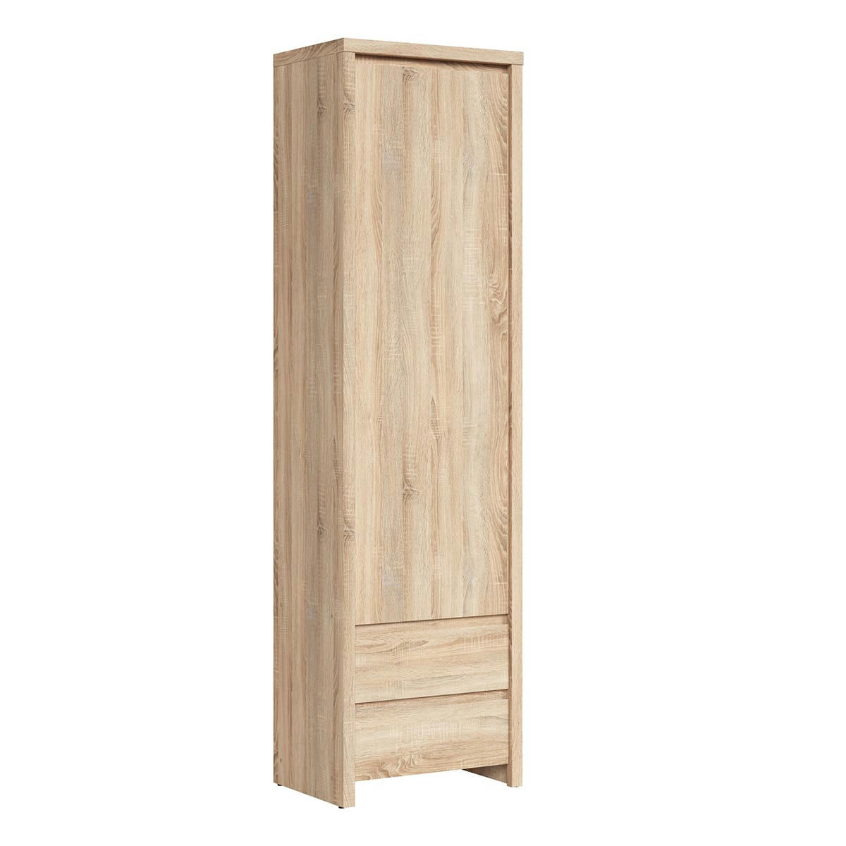 - Armoire colonne 1 porte 2 tiroirs naturel