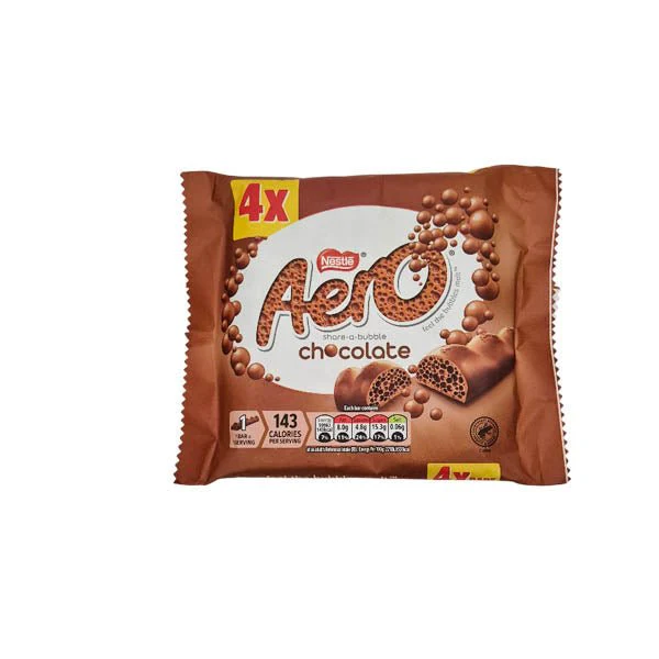 Nestle Aero Bubbly Bar Milk Choc. 4 Pack