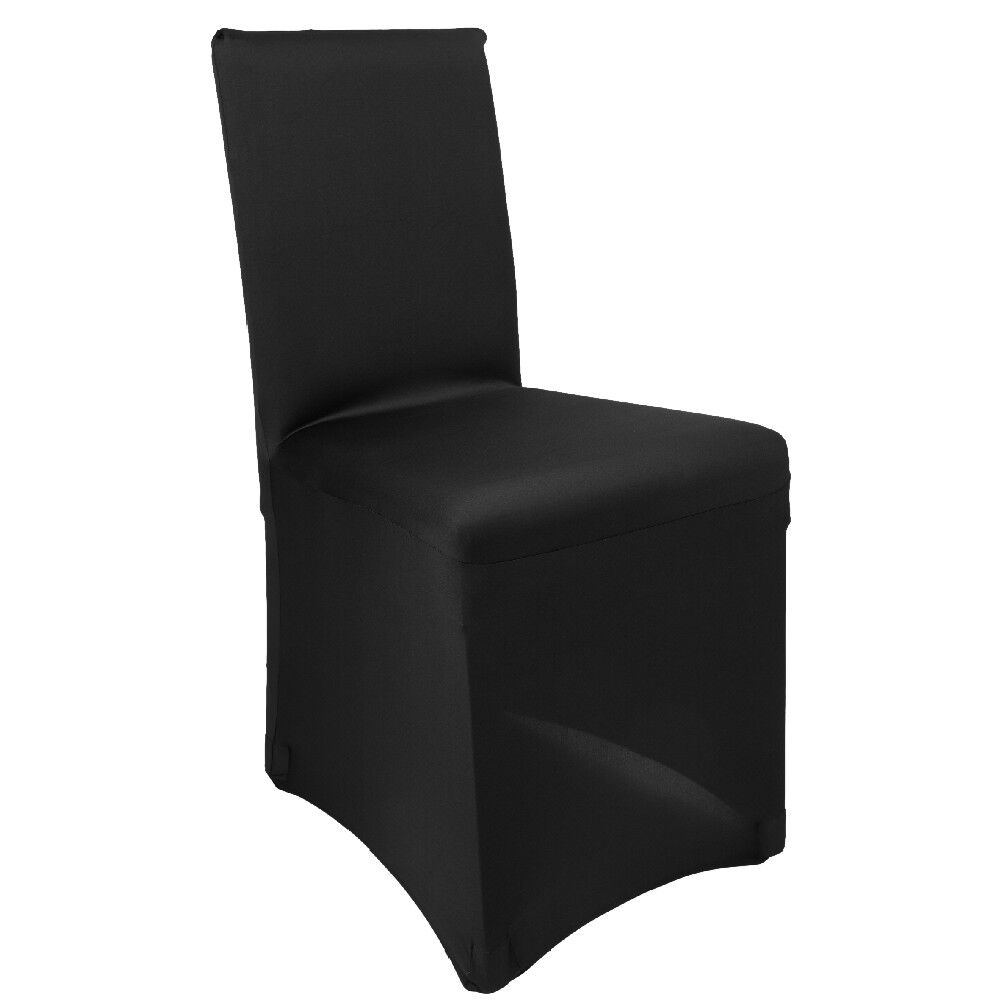 Housse de chaise uni noir