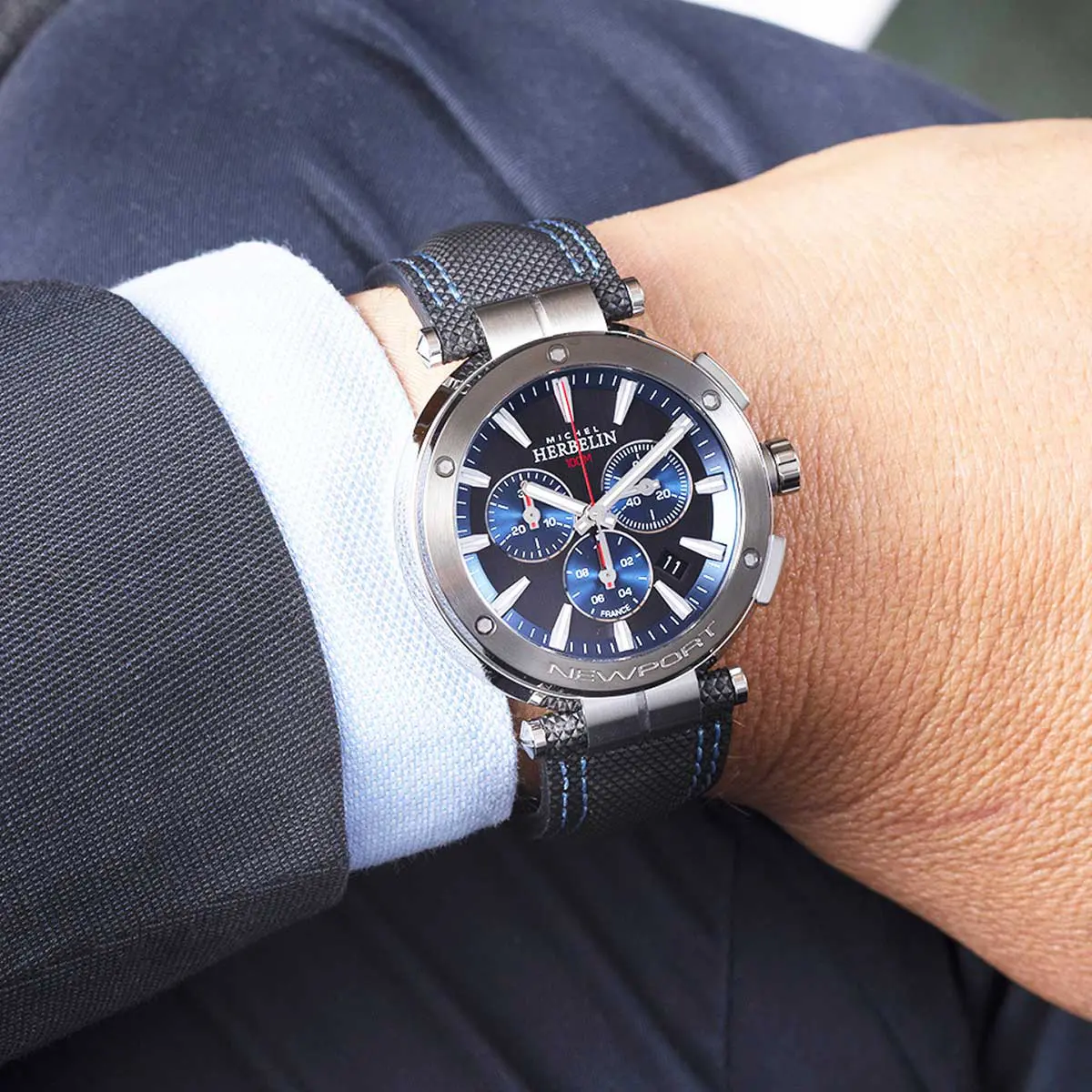 NEWPORT – CHRONOGRAPHE – ACIER PVD NOIR