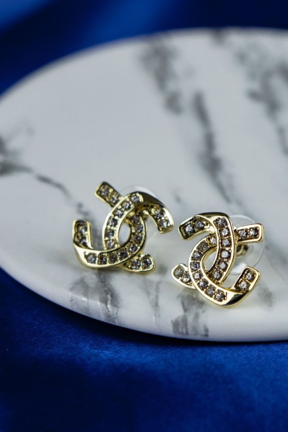 The Colourful Aura Zircon Arc C-Shaped Geometric Set Studs