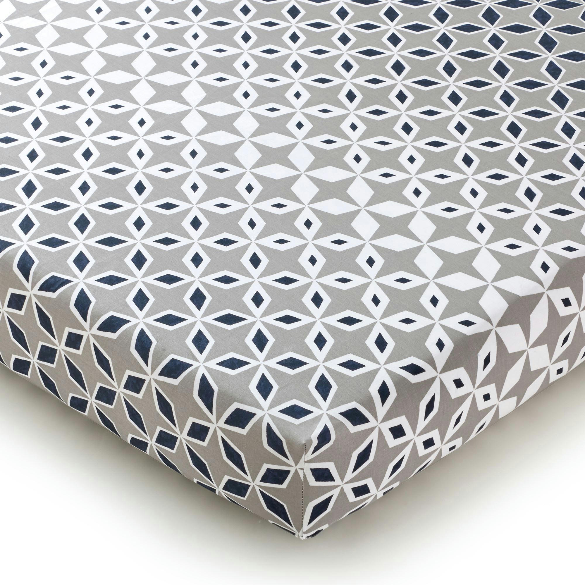 THIBAULT - Drap-housse 160x200x28 gris en coton