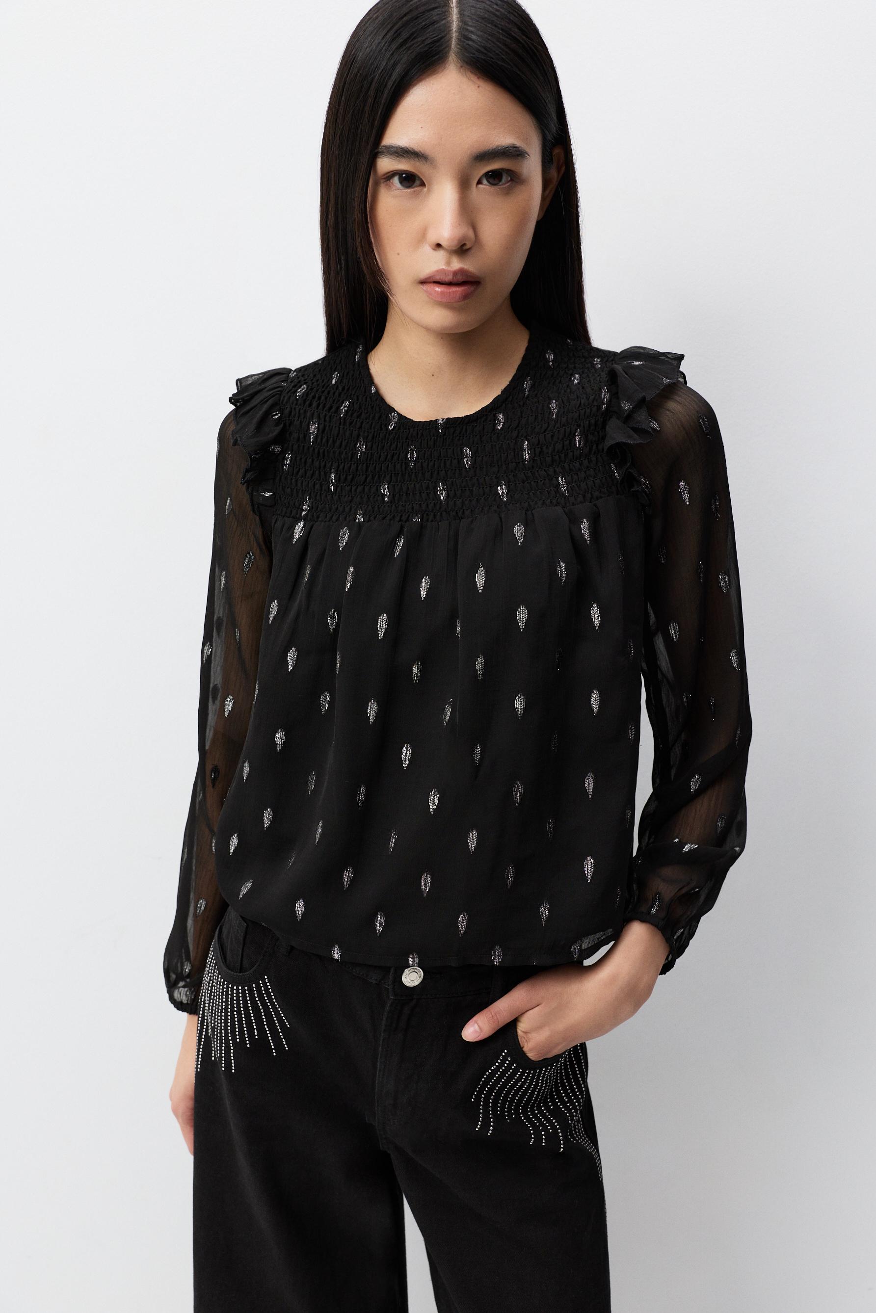 Blusa detalles metalizados