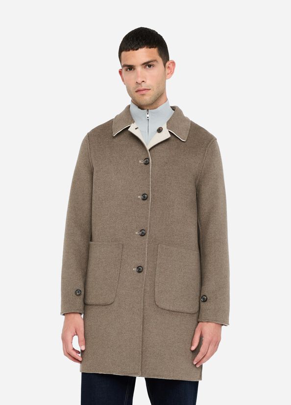Cappotto reversibile in lana
