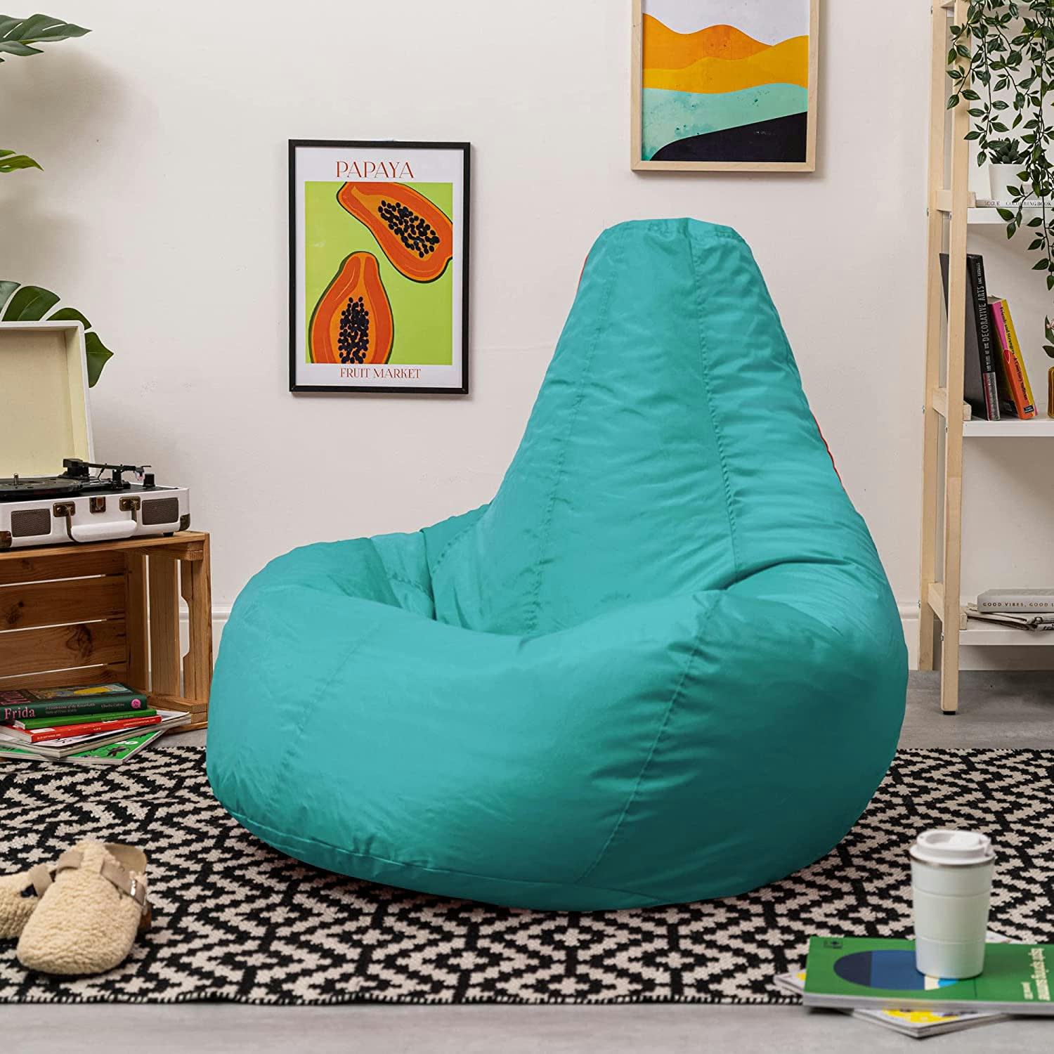 - Pouf inclinable extérieur bleu turquoise