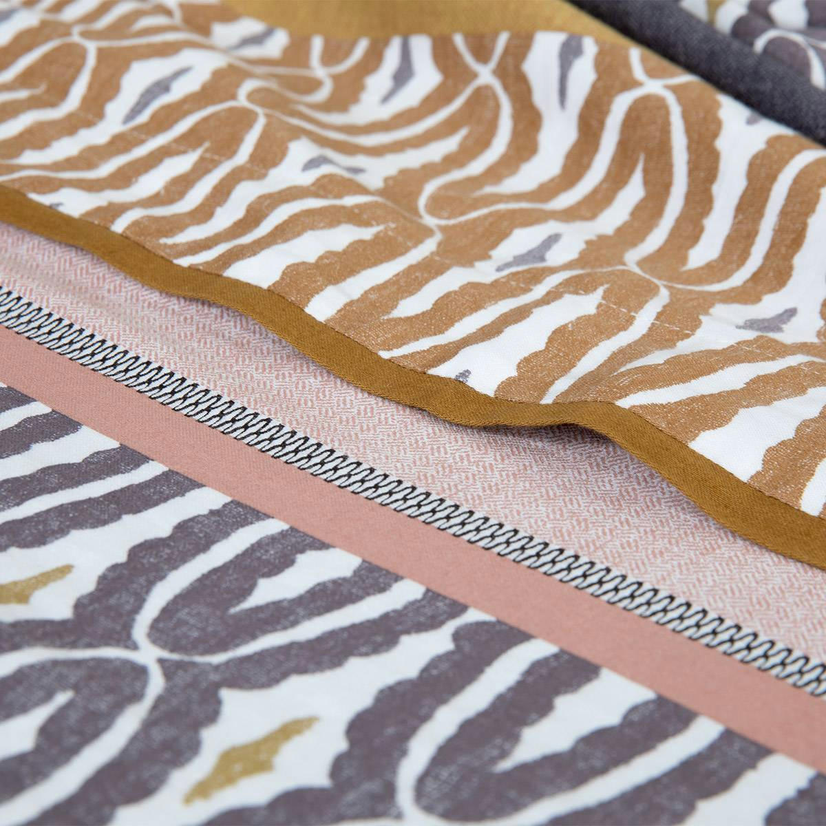 BRAGANCE - Drap plat en satin de coton lavé multicouleurs 270 x 300 cm