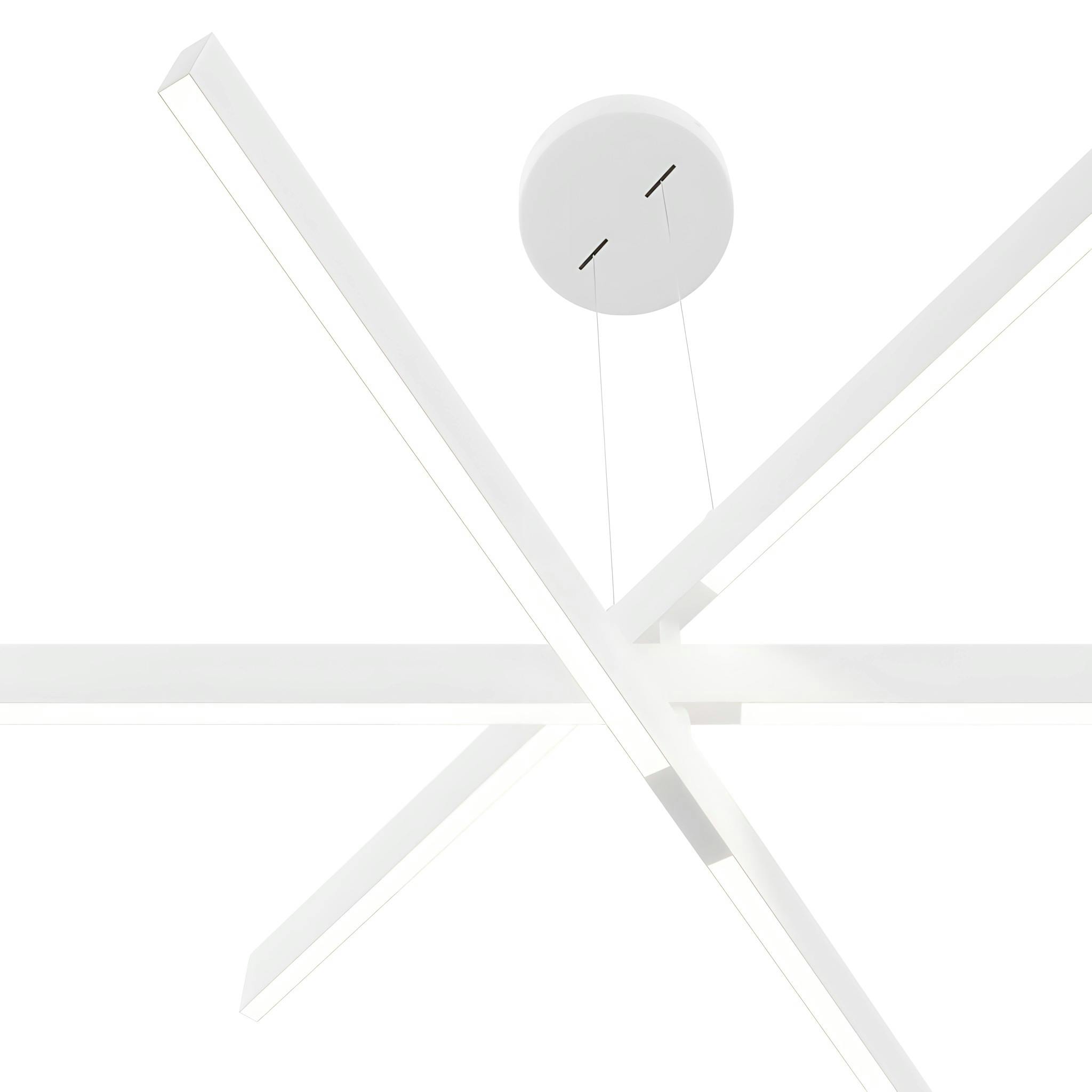 Suspension blanche LED – barres origami superposées SALEM