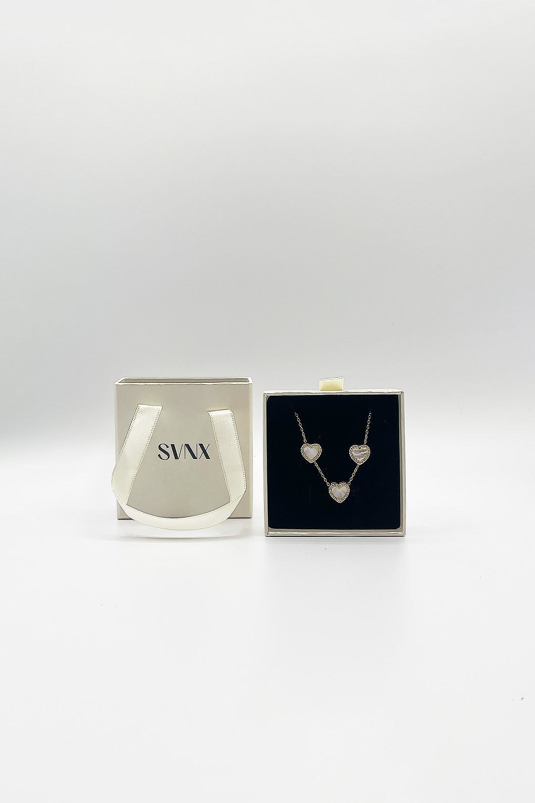 SVNX Heart Necklace & Earrings - Gift Boxed