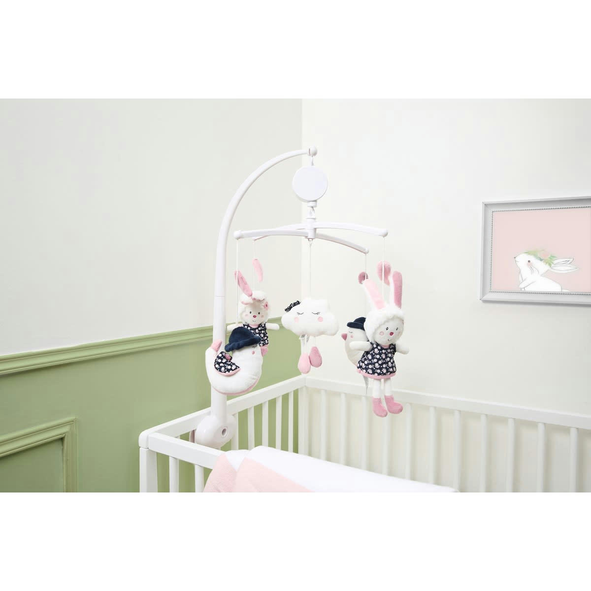 MISS FLEUR DE LUNE - Mobile musical en polyester blanc