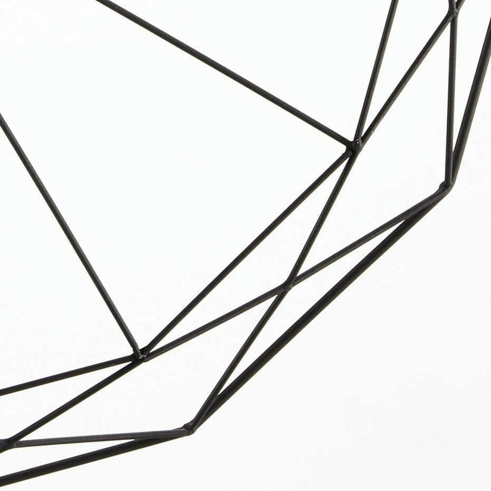 Origami - Horloge murale en métal noir D80