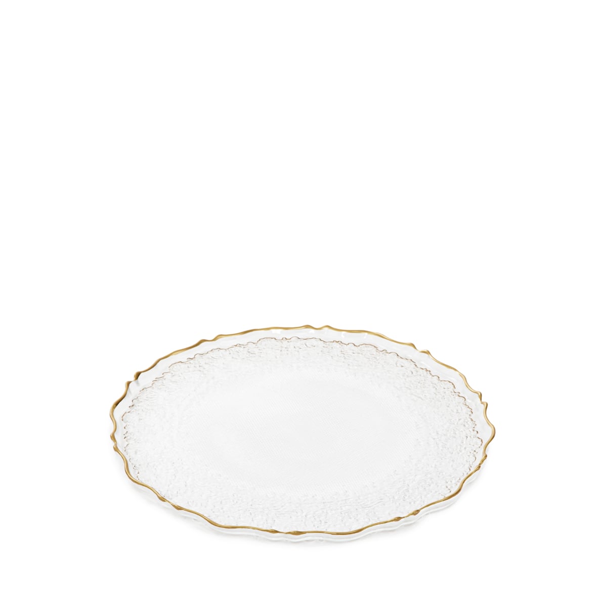 Talerz LISALA obiadowy ze złotą obwódką 28 cm