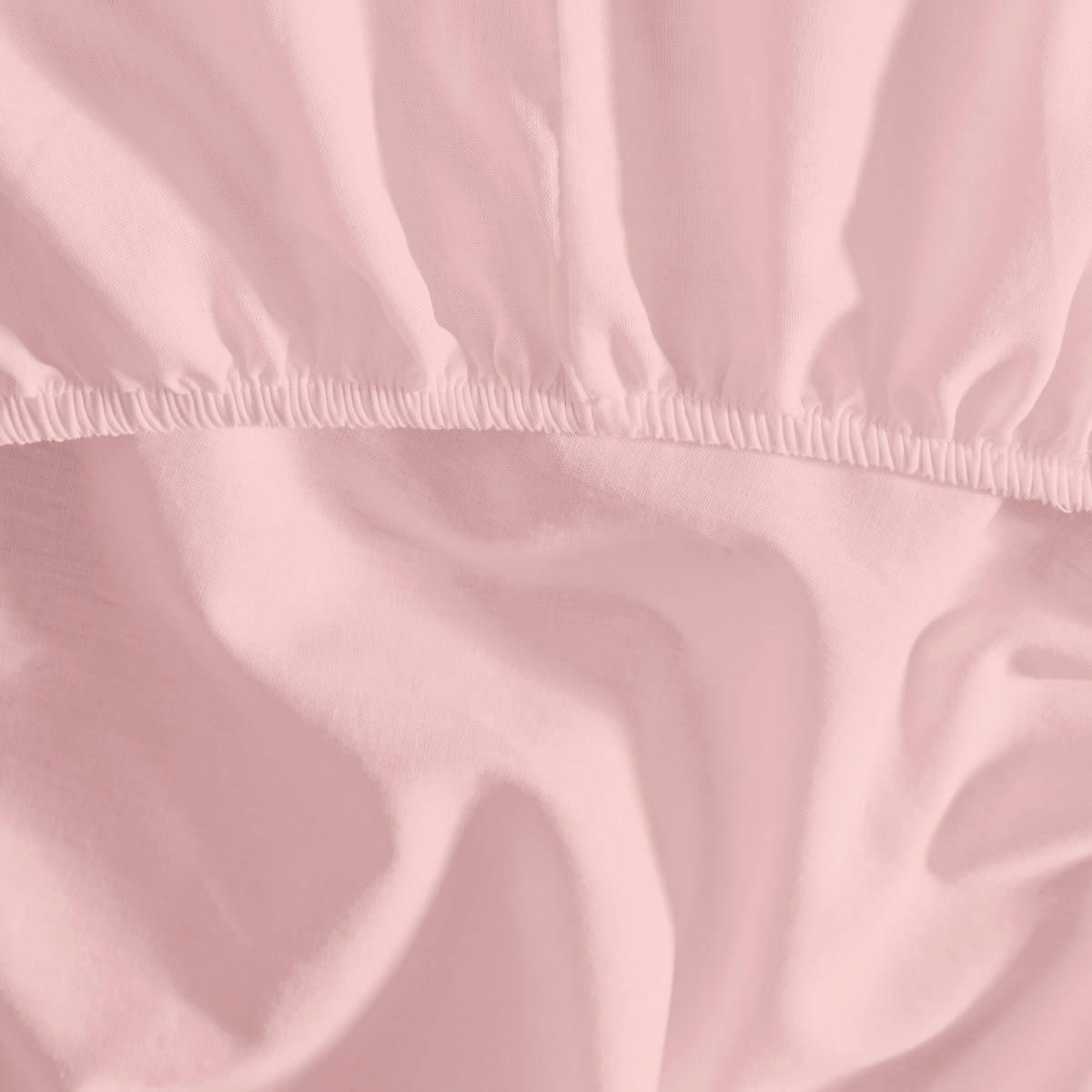 STUDIO - Drap housse en coton bonnet 30cm  poudre 140x190 cm