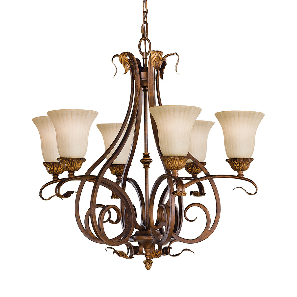 Żyrandol szylkretowy Sonoma Valley 6xE27x60W wym:234,5x73x73 Feiss