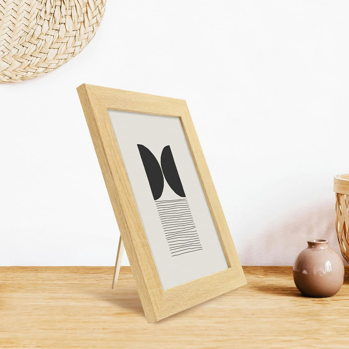 ETERNEL - Cadre photo design bois clair 15x20 cm bois reconstitué fsc