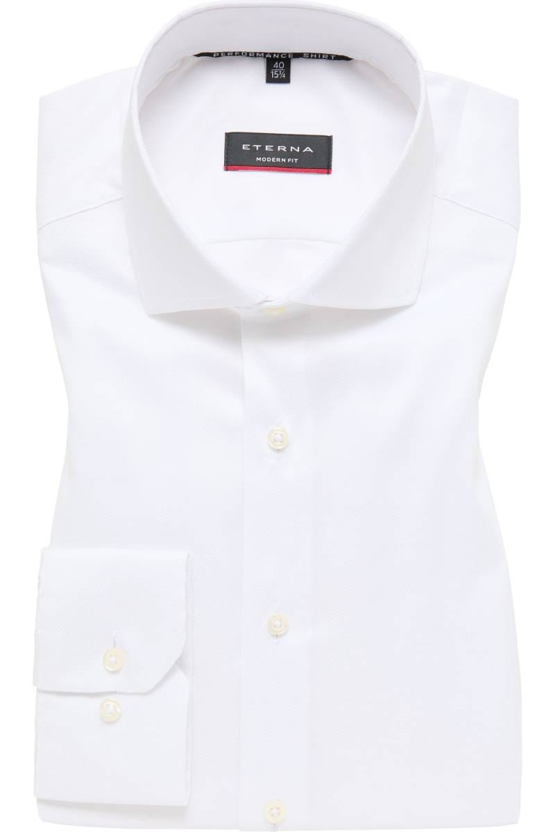 ETERNA Performance Modern Fit Tencel Hemd weiss, Strukturiert