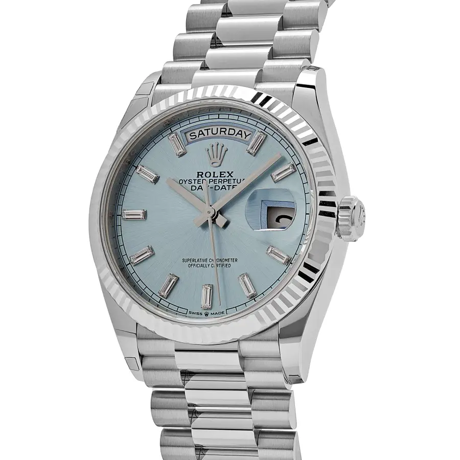 Rolex Day-Date 128236 “Ice Blue Grooved” Super Clone Quality